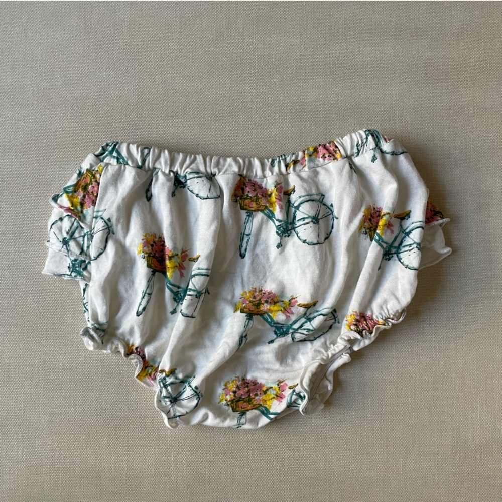 MILKBARN Baby Floral Bicycle Bamboo Ruffle Bloomer